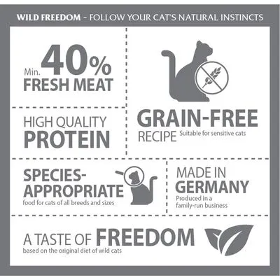 Offre d'essai : Croquettes, boîtes et friandises Wild Freedom pour chat Boîte à l'unité Instinctive Wide Prairies, poulet (70 g)