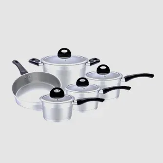 Hampton & Mason Signature Series Black Knob Cookware Set 5Pc