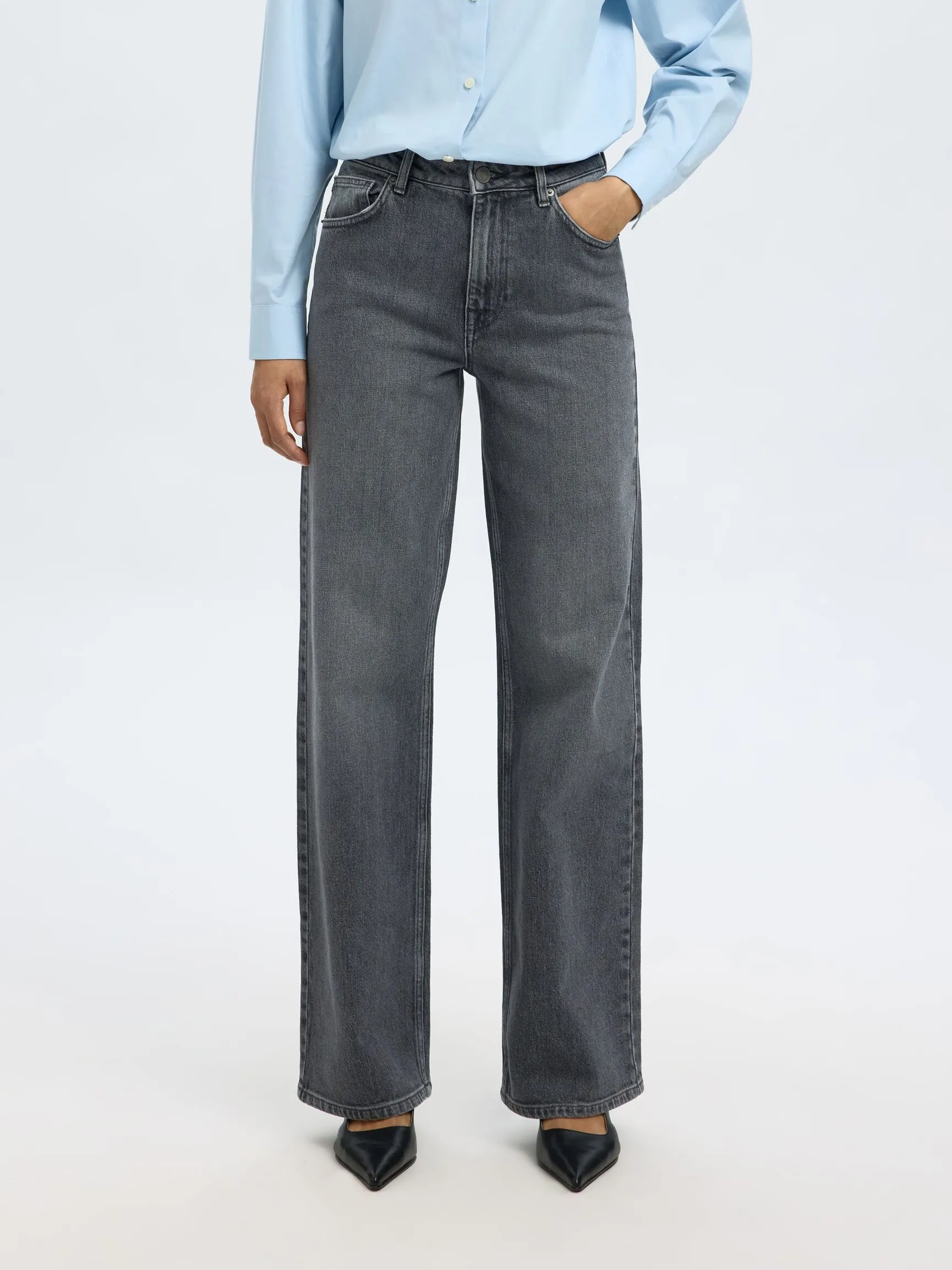 HIGH WAISTED JEANS MED VIDE BEN