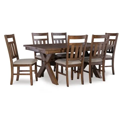Kleiman 7-Piece Dining Set, Brown