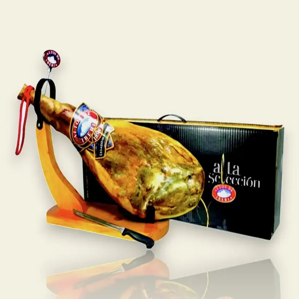 Serrano Ham Bone-In "Legado De Liedos-Altos De Iberia" | Ham Holder + Knife | 15 mo. | 14-17 Lbrs. | No Nitrates