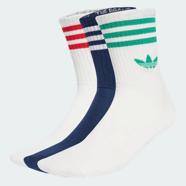 3-Stripes Crew Socks 3 Pairs