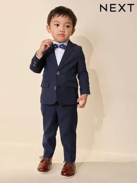 Black Blazer, Shirt, Trousers And Bow Tie Set (3mths-9yrs)
