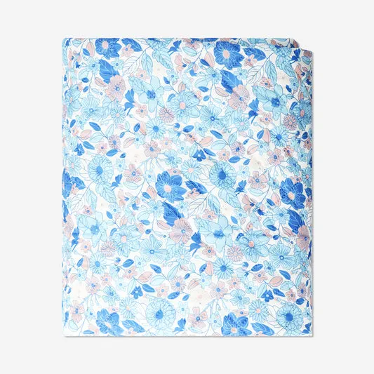Blue floral quilted blanket - 170...