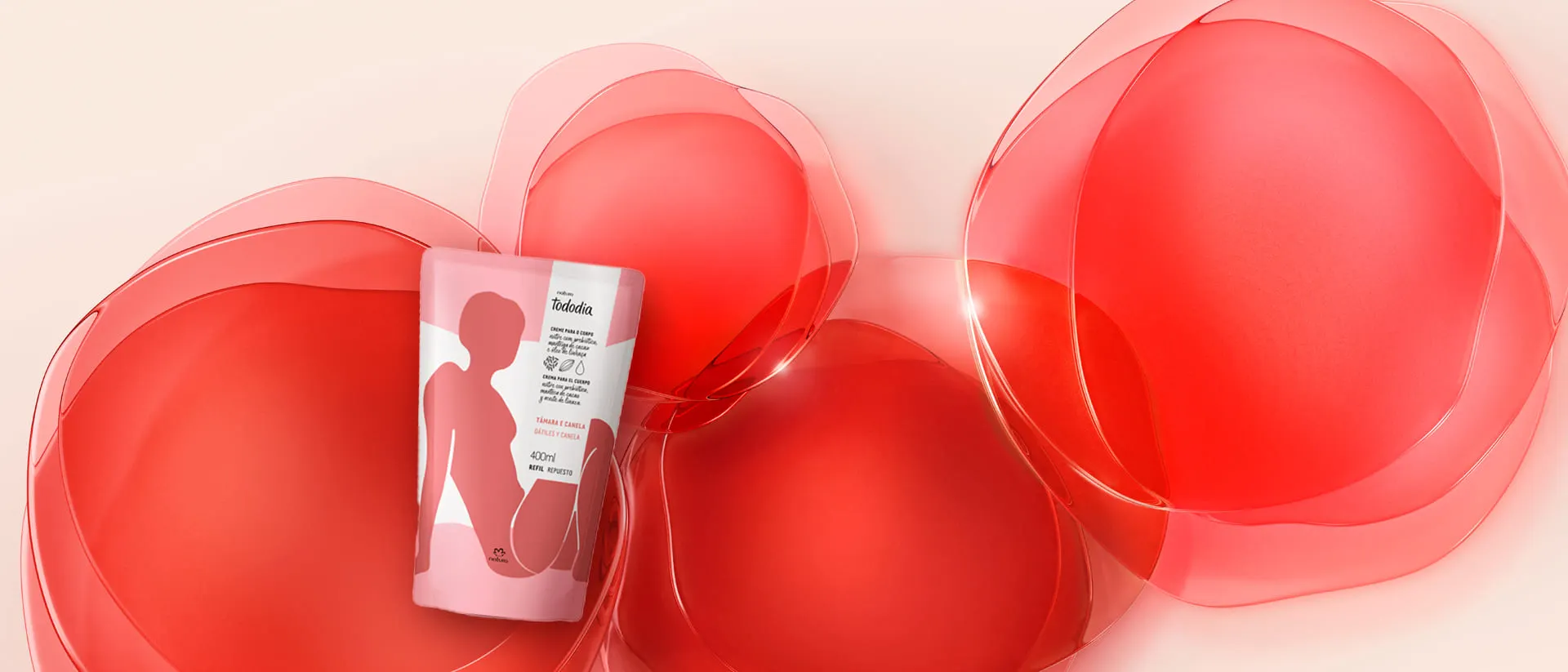 Refil Creme Desodorante Nutritivo para o Corpo Tododia Tâmara e Canela