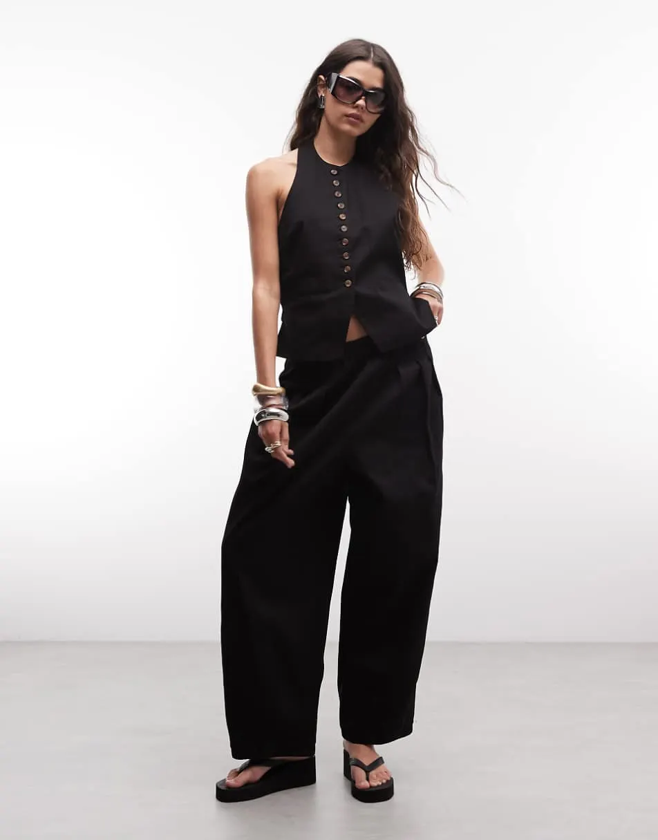 ASOS DESIGN co-ord trousers in black