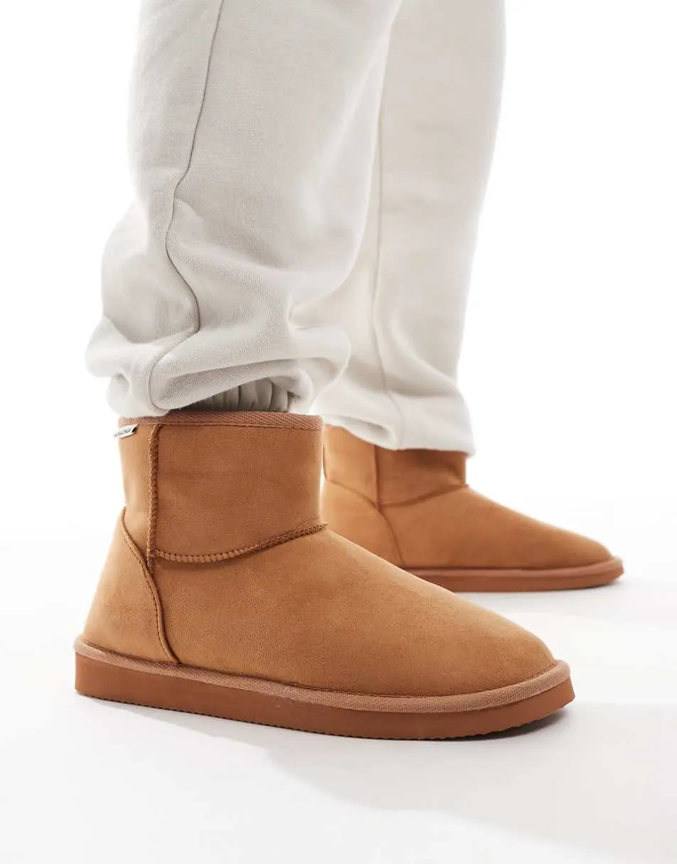 Jack & Jones faux suede boot in beige