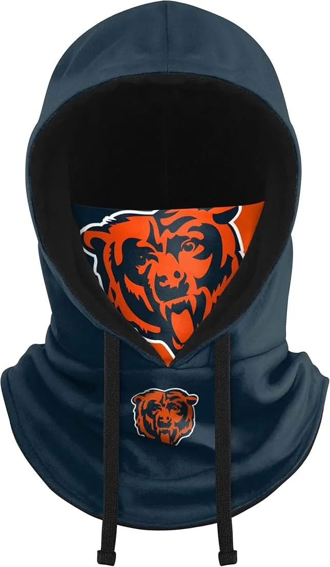 NFL Team Logo Team Color Drawstring Winter Cap Hooded Gaiter Balaclava Face Cover