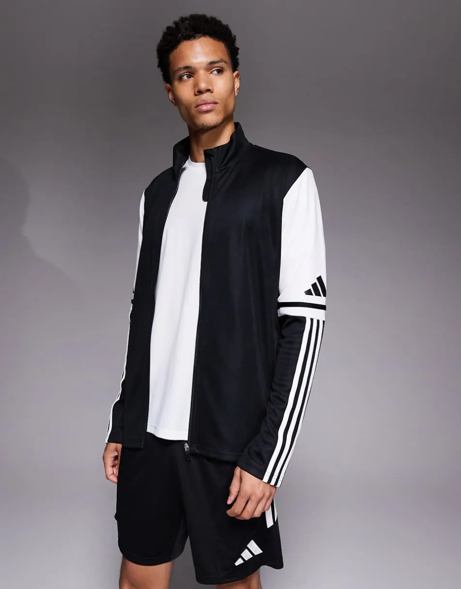 adidas Football Squadra 25 long sleeve top in black and white