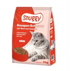 snuggy Knusper-Schmaus mit Rind, Gemüse für Katzen 5 kg