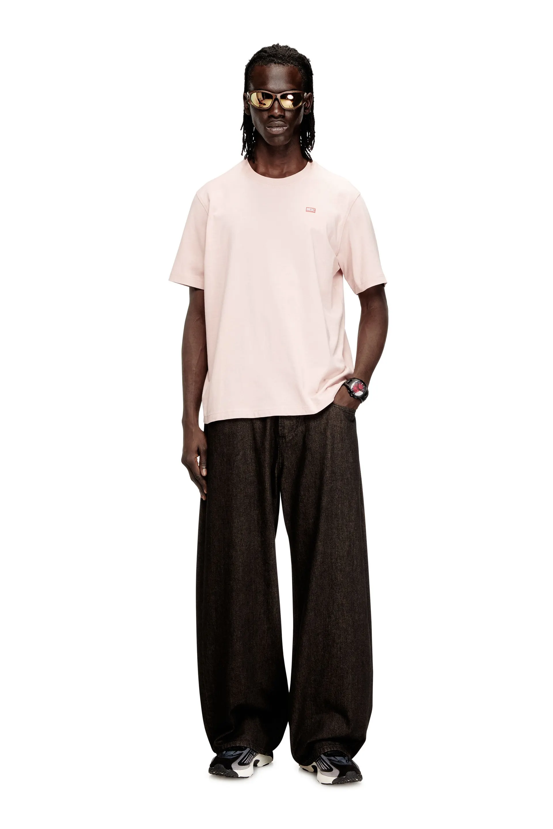 Regular T-shirt with Diesel patch and photo print