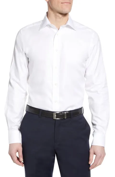 Luxury Non-Iron Trim Fit Solid Dress Shirt
