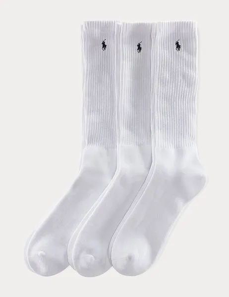 Crew Socks 3-Pack White