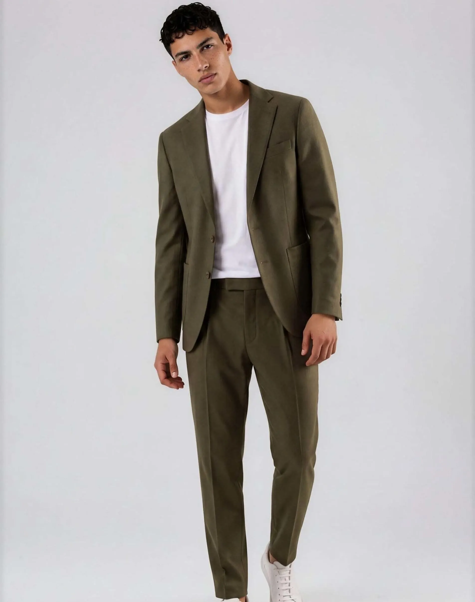 Harry Brown Arthur flannel blazer in khaki