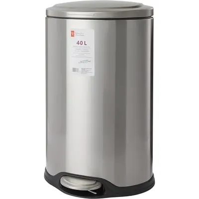 40L Stainless Steel Step Bin