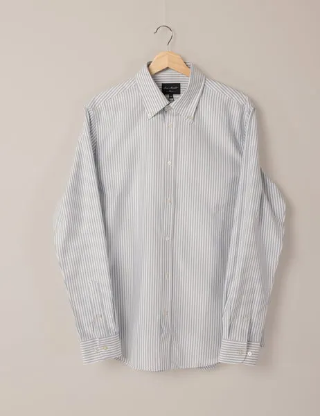 Evan Stripe Shirt Blue Fog