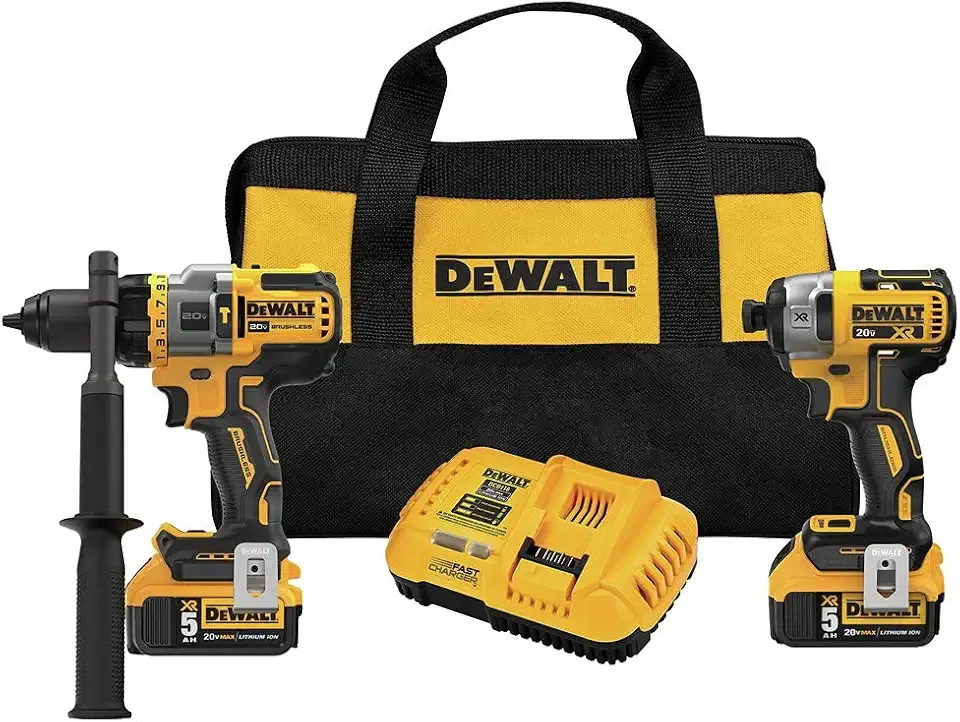 FLEXVOLT ADVANTAGE 20V MAX* Combo Kit with Hammer Drill & Impact Driver, 5.0-Ah, 2-Tool (DCK2100P2)