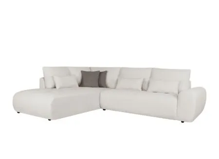 Hoeksalon Garama 281x229cm - polyester - beige