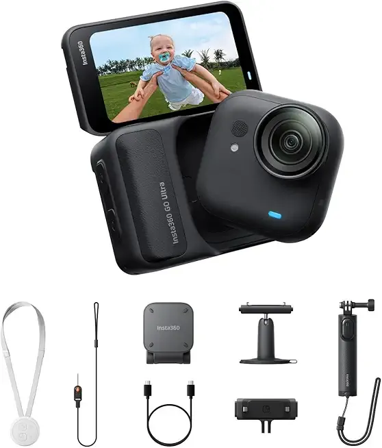 Insta360 GO Ultra Creator Bundle Black - 4K Hands-Free Vlogging Camera