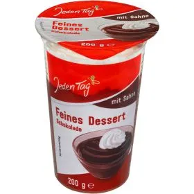 Pudding mit Sahne, Schokolade