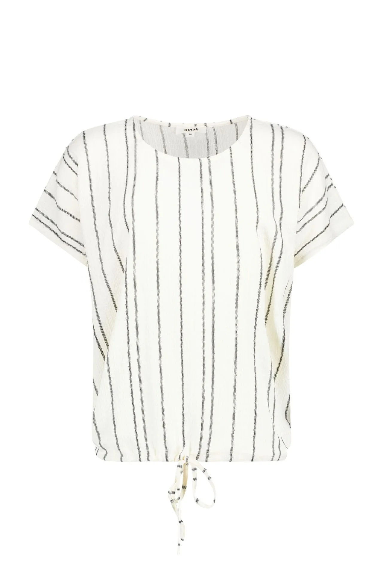 Ecru/zwart gestreept shirt