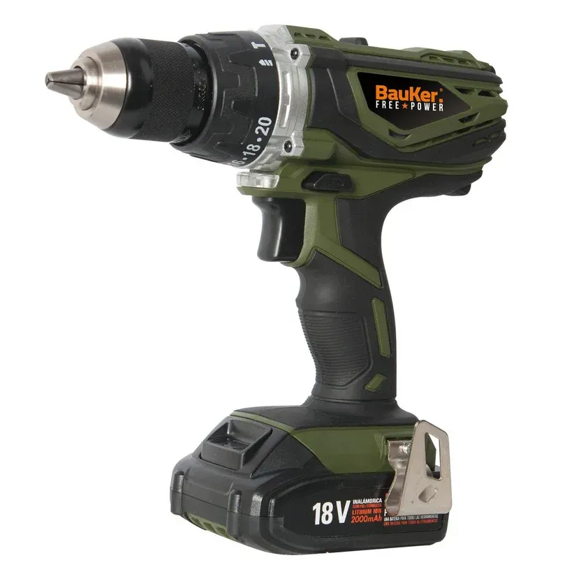Rotomartillo Inalambrico 1/2" 18V + 2 Baterias 2AH y Cargador Bauker