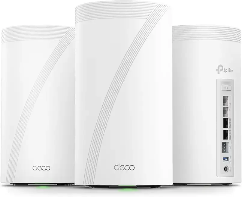 Deco 7 Elite BE85 Tri-Band WiFi 7 BE22000 Whole Home Mesh System - 12-Stream 22 Gbps, 2X 10G + 2X 2.5G Ports, Wired Backhaul, 8X High-Gain Antennas, VPN, HomeShield, Free Expert Help (3-Pack)