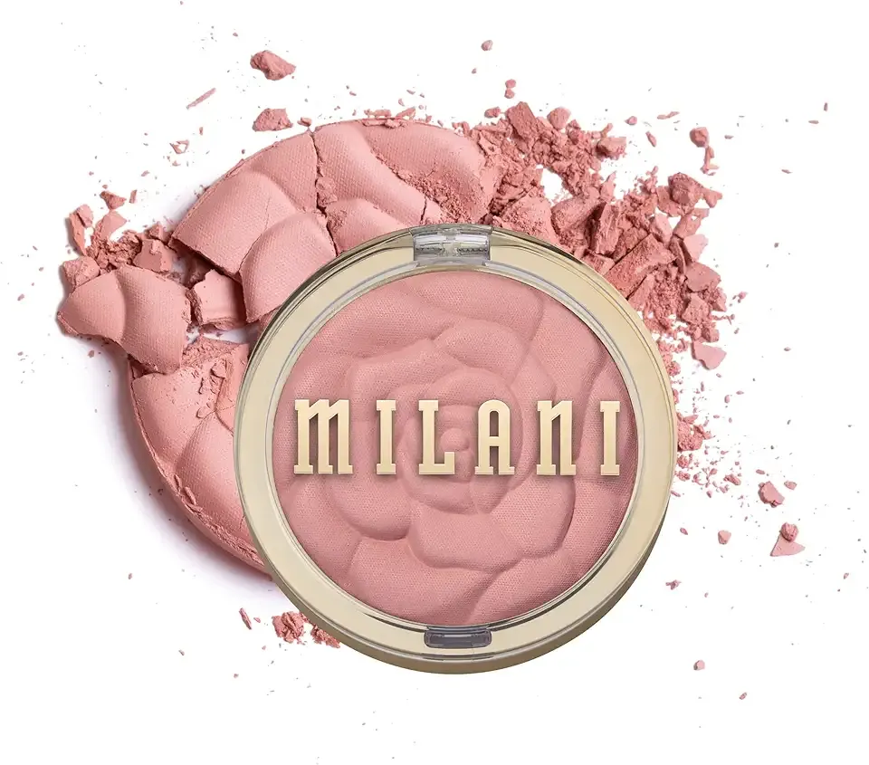 Milani Rose Blush, Powder Blush for Cheeks, Cruelty Free Makeup - Shape, Contour & Highlight Face for a Natural Matte Finish -Romantic Rose