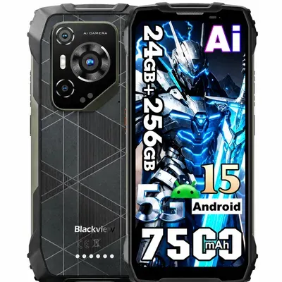 Dummy - Blackview BL7000 schwarz Outdoor Smartphone Rugged – 6,78" FHD+ Display, 7500 mAh Akku, 120 Hz, 5G, 50 MP Kamera, Android 15, NFC, 8+256GB, Dual SIM, IP68/IP69K