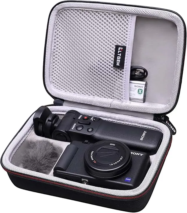 Case for Sony ZV-1F/ZV-1/ZV-1 II Vlog Digital Camera and Tripod Gray | Hard Carrying Travel Case for Sony ZV-1F/ZV-1/ZV-1 II Vlog Digital Cam…