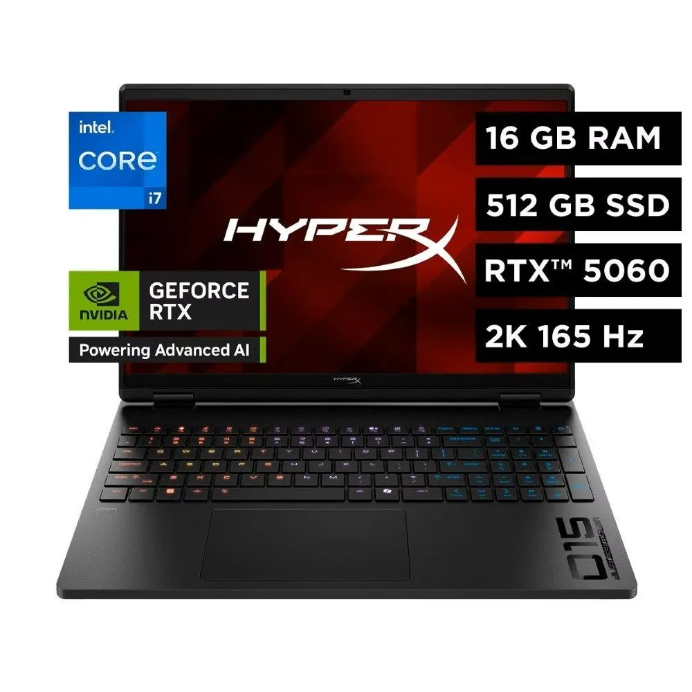 HP Laptop HyperX 15-GA0001LA Core i7-14650HX 16GB 512GB SSD RTX 5060 15.3”
