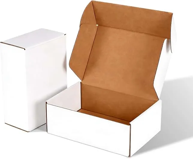 Ovlospa 30 Pack 9x6x4 Inch White Shipping Boxes, Corrugated Cardboard Mailer Boxes for Small Business Packaging, Easy-to-Fold…