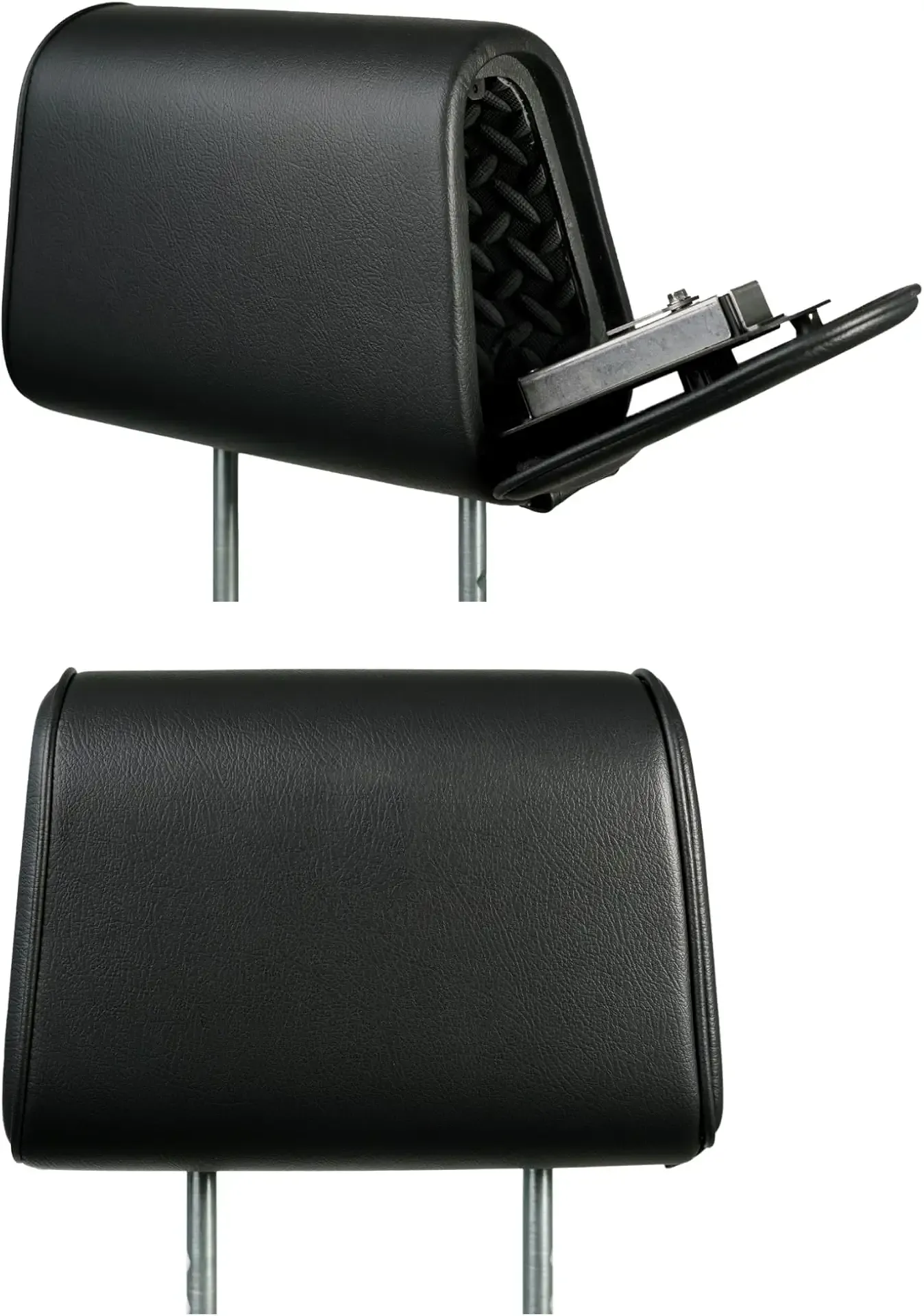 THE HEADREST SAFE Vulcan Leatherette Headrest Safe - Passenger Seat + Companion Headrest - Headrest Set, Black