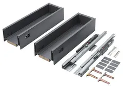 Tiroir sous évier anthracite "Soto" l.96,4 x H.10,8 cm - GoodHome