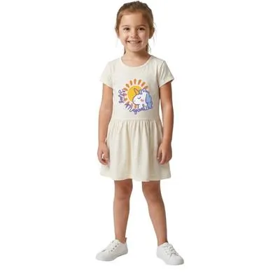 Vestido Fantastic Niña Estampado En Pecho Unicornio