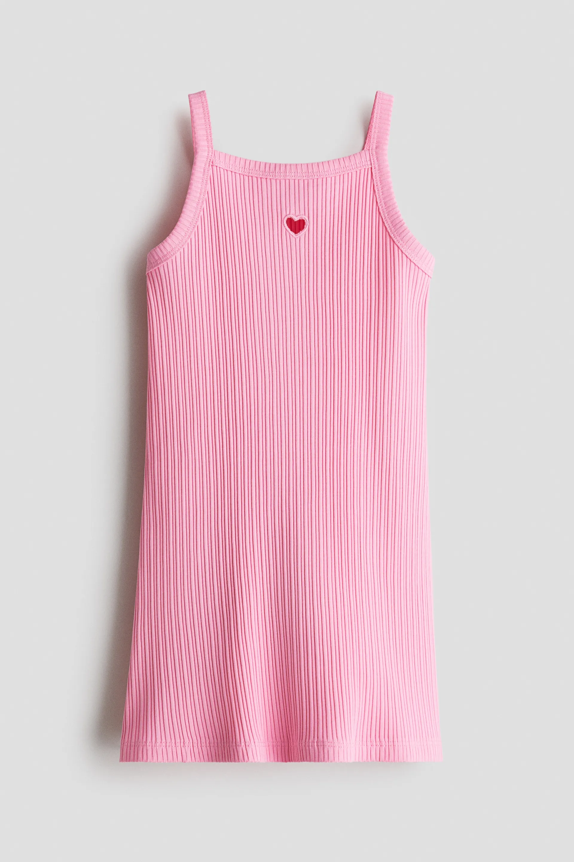 Vestido acanalado con tirantes