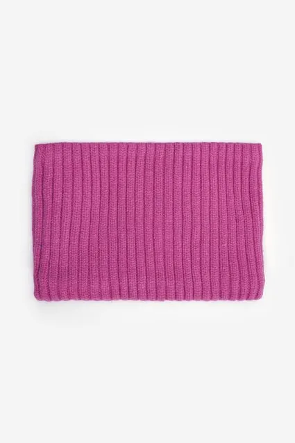 Kids ronde sjaal met rib en fleece