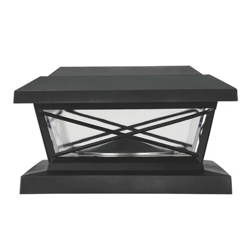 Home Zone Living Black Solar LED Post Cap Landscape Light - 4 Pack
