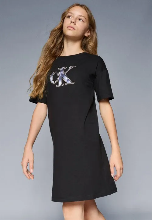 TEE DRESS LOGO PLACEMENT - Kjole - black