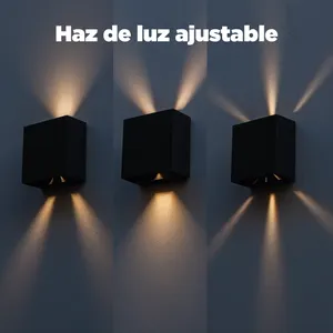 Aplique exterior LED Gemini negro 12W 3000K