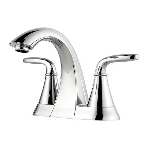 Pasadena 2-Handle 4-inch Centerset Bathroom Faucet/Vanity Tap in Chrome (Drain & Valve Incl.)