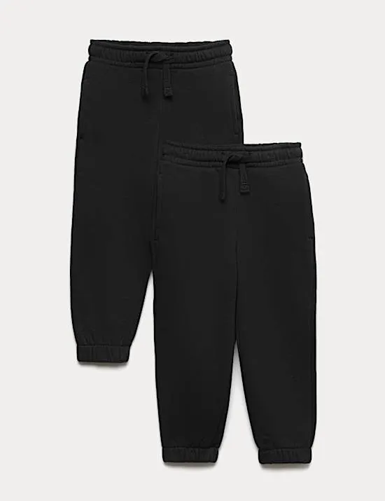 2er-Pack Unisex-Jogginghosen mit hohem Baumwollanteil (2–7 Jahre)
