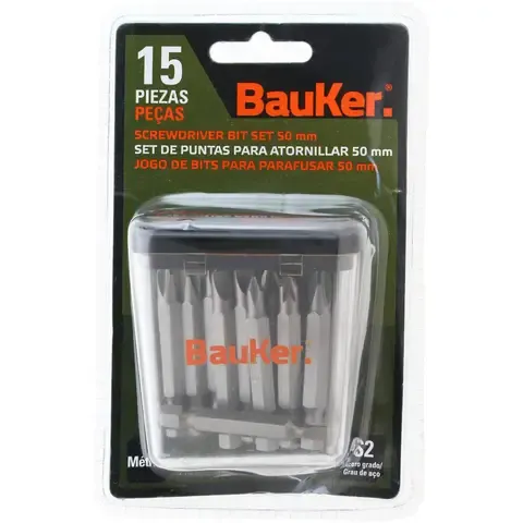 Set 15 puntas 50mm bauker