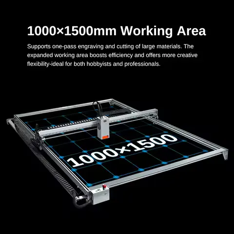 LASER TREE Laser Engraving Machine with Air Assit 60W Laser Module Laser Engraver Cutter Woodworking Area 1000x1500mm DIY Tools