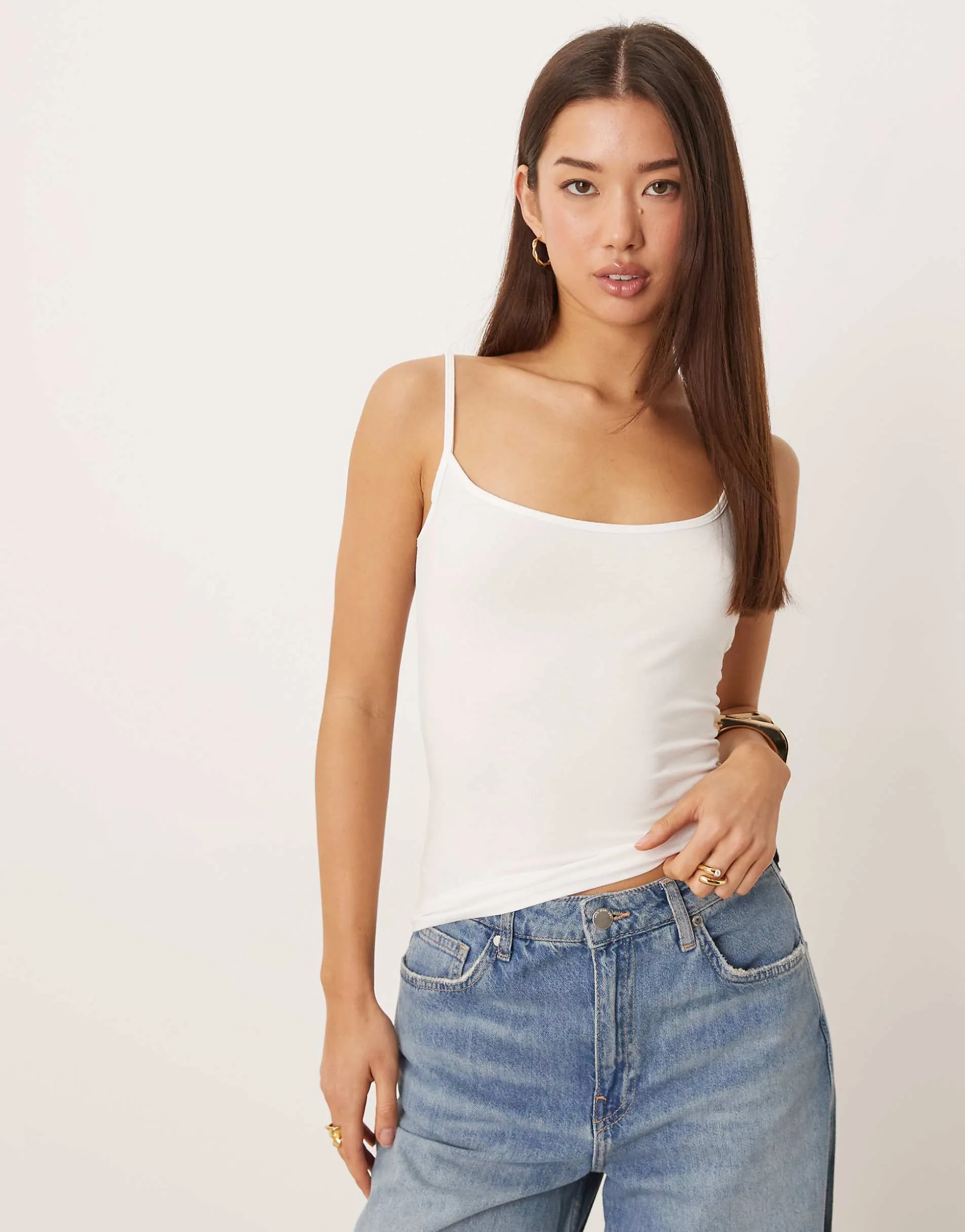 Gina Tricot singlet top in white