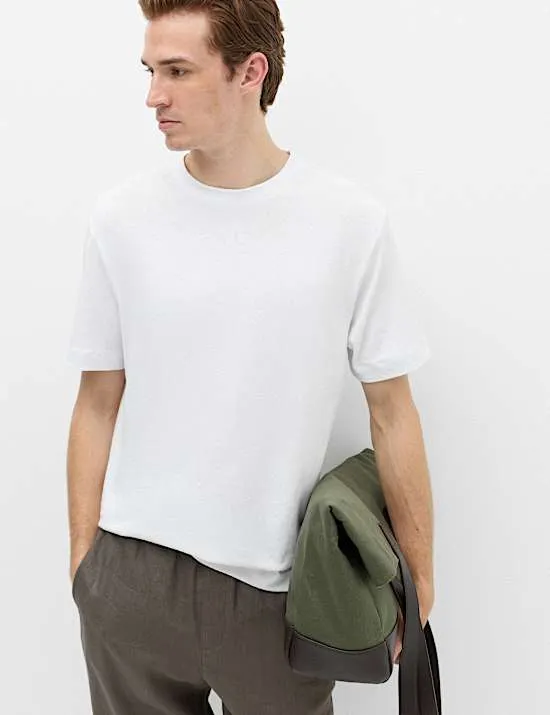 Relaxed Fit Linen T-Shirt