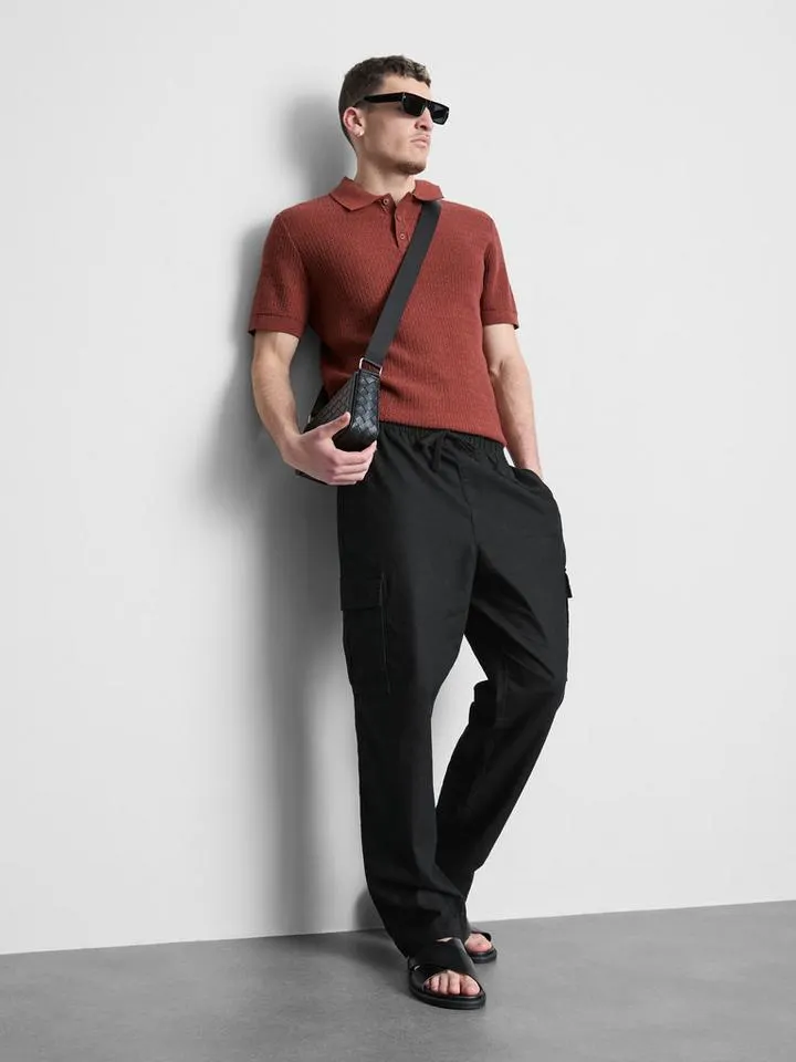 Pantalon cargo à cordon de serrage