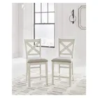 Robbinsdale Upholstered Dining Barstool Set - Antique White