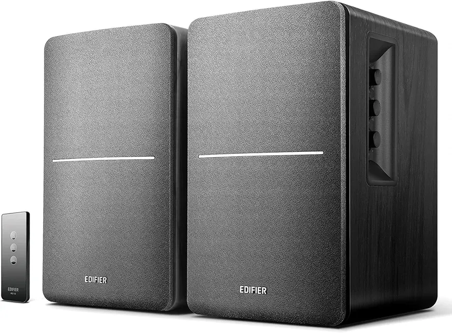 Edifier R1280T Powered Bookshelf Speakers - 2.0 Active Near Field Studio Monitor Speaker - Black - 42 Watts RMS