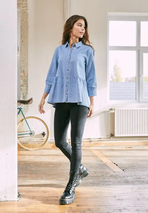 ONLMARY CANBERRA AUTHENTIC - Skjortebluse - medium blue denim